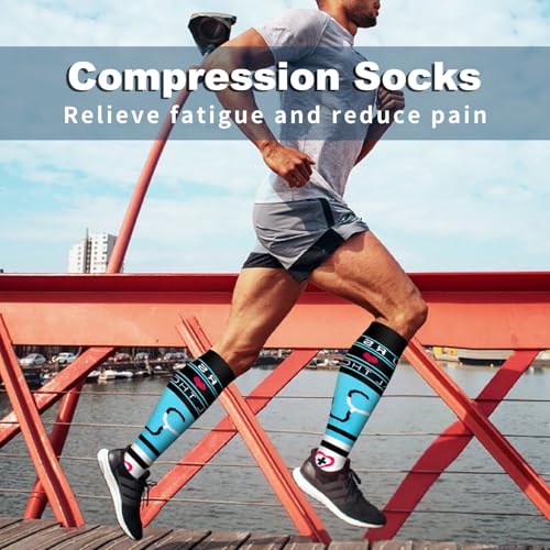 Image of Compression Socks for Women & Men Circulation (6 Pairs) 15-20 mmHg is Best Support for Athletic Running,Nurse
