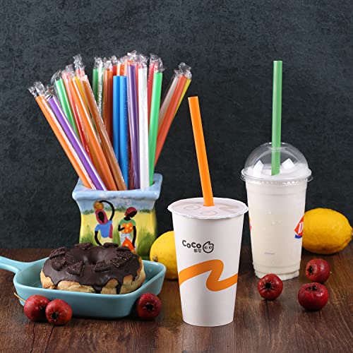 Pitillos Jumbo para Smoothies, Multicolor, Paquete 100 Piezas miniatura 7