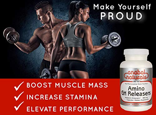 Amino Gh Releasers Pre-Workout Amino Acid Supplement – Metabolic Enhancer With L-Glutamine And L-Arginine Boosts Metabolism For Lean Muscle Growth And Workout Recovery, 500 Capsules #TOP3