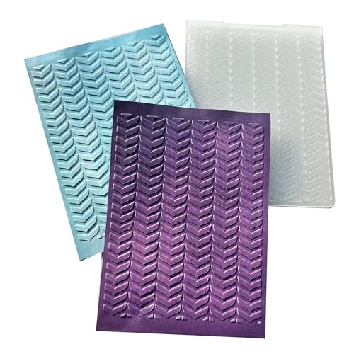Arbuya Wheat Texture Background Plastic Embossing Folders for Card Making Mermaid Tail Scrapbooking Plastic Template Photo Album Card Paper Handmade DIY Craft Decoration Template Molds