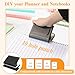 Hoqqf 10 Hole Punch Binding Machine for Planners with 10 Multi-Color Binder Rings,30 Holes on A4,20 Holes on A5,26 Holes on B5,10 Sheet Capacity (Black)