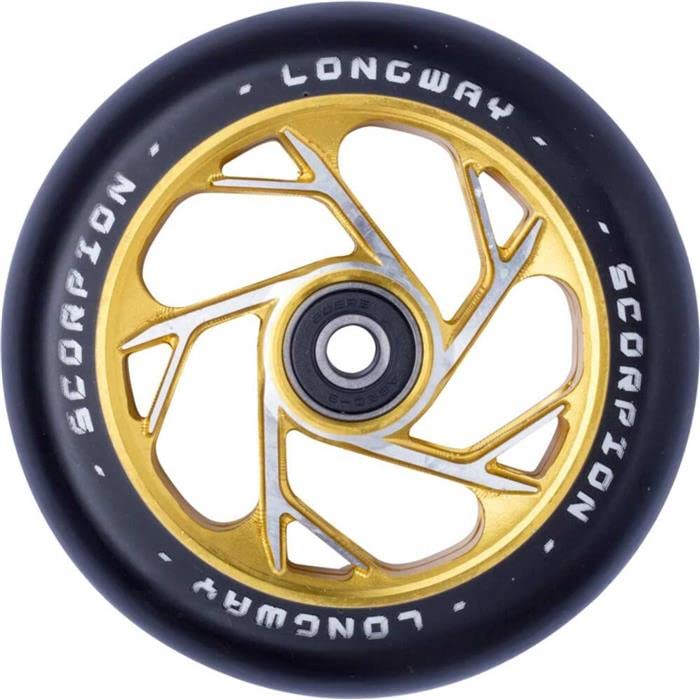 Roulette de scooter adulte Longway Scorpion 110 mm roue dorée trottinette