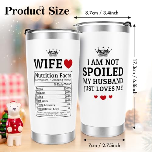 Wife Birthday Gifts, Insulated Tumbler 20oz Gifts for Wife - Image 3