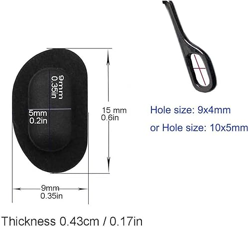 Almohadillas de nariz para lentes de sol, 0.591 in, 2 pares de piezas de vidrio a presión, antideslizantes, silicona suave para anteojos (pequeño)