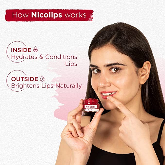 AZAZ Bella Vita Organic NicoLips Lip Scrub Balm Lightening and Brightening Dark Lips for Men and Women Dry Lips/Smoker/Chapped Lip & Lipstick Stains Removal Lipcare, 20 g
