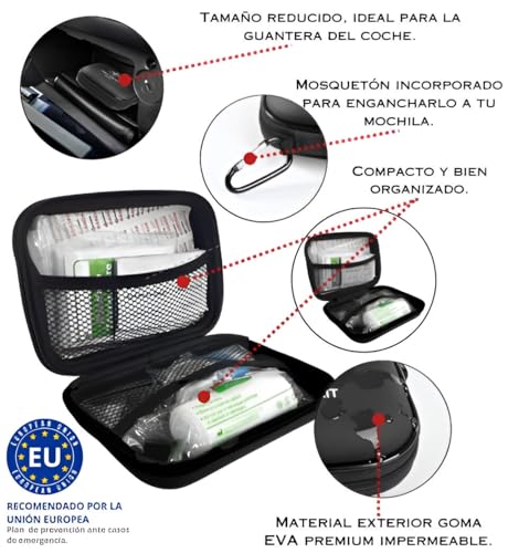 Botiquín de primeros auxilios para coche, compacto e impermeable, con martillo de seguridad y cortador de cinturón para salir del vehículo - imagen 5