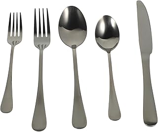 1set Stainless Steel Steak Fork and Spoon Tableware Essential for Home Dining and Restaurant Use Comfortable Grip Silverware Elegant Design