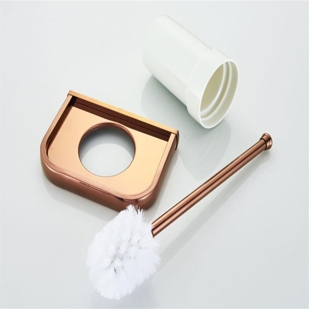 Towel Rails, Rose Brass Towel Rack Bar Hooks Bath Shelf Toilet Brush Paper Bathroom Hardware Organizer Accessories,Towel Rackc/Toilet Brush s/a