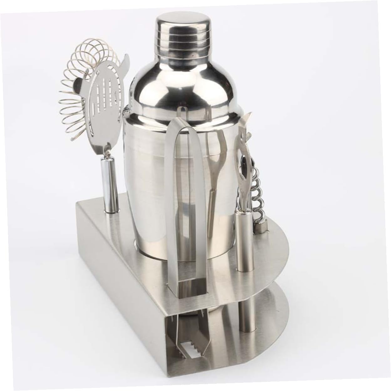 12 pezzi Shaker Cocktail in Acciaio Resistente con Kit Attrezzi per Barman Mixer per Preparare Drink Professionale per Bar Ristorante Pub Casa