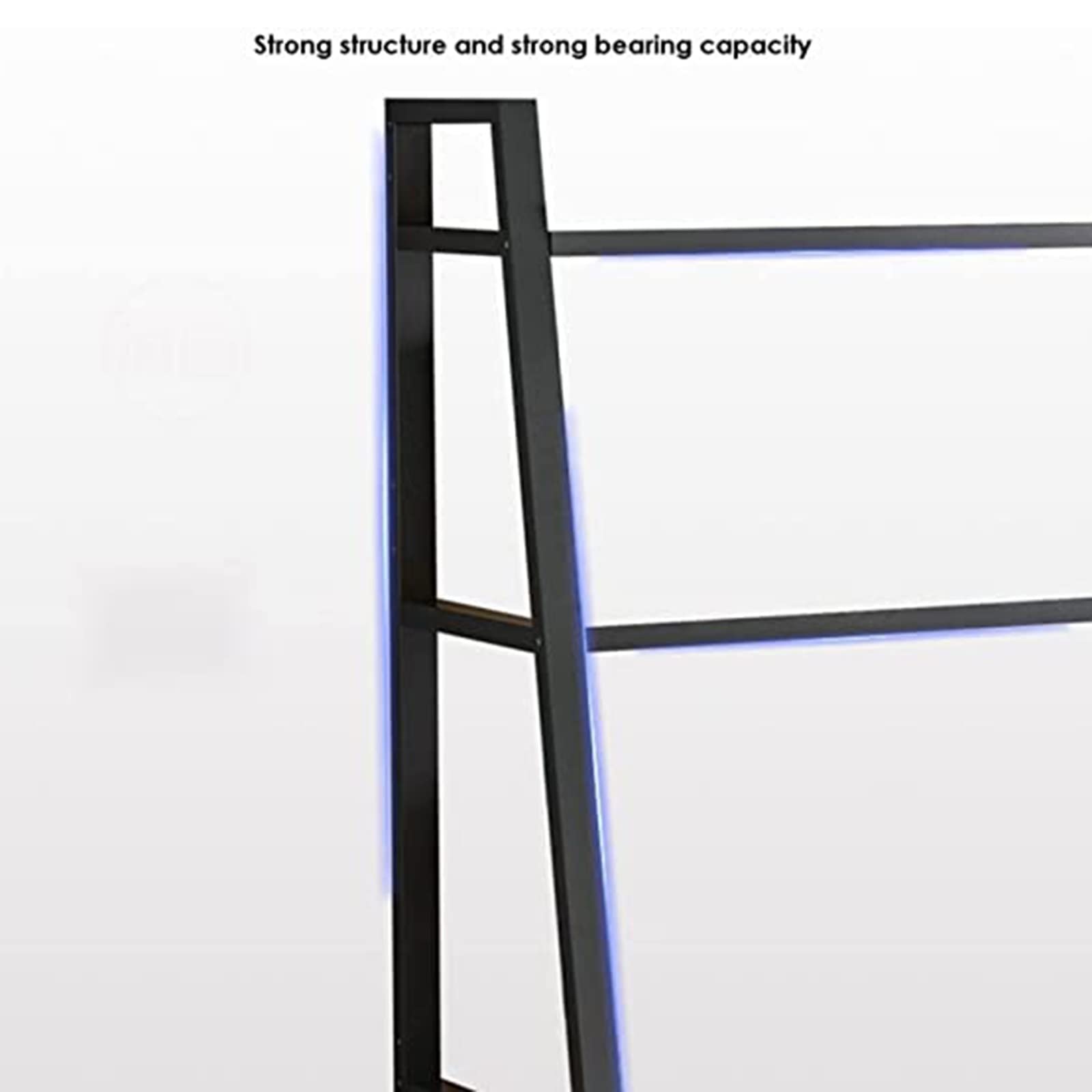 Estantería de escritorio de 2 niveles, pequeña estantería de madera y metal para suministros de oficina, bonito estante de exhibición de escritorio, decoración del hogar, acabado negro