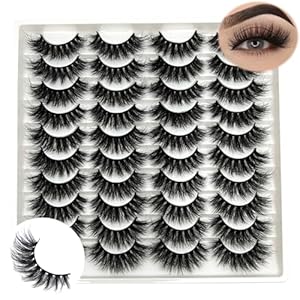 Mink Lashes Wispy Natural Fluffy Ca...