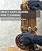 LIICHAAO Chemical Resistant gloves,waterproof,trapping gloves,Concrete,Acid,Alkali,Oil Protection(Black) 1 Pairs Large