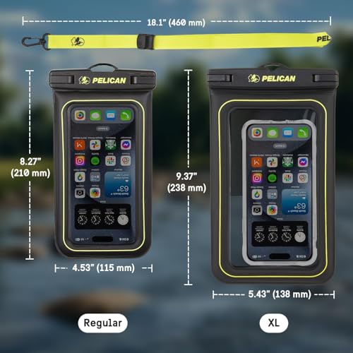 Pelican Marine Waterproof Phone Pouch (Regular) - Black/Hi-Vis Yellow - image 6