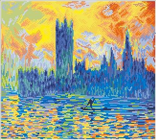 DIAMOND DOTZ DD10 Intermediate Kit, London Parliament in Winter (Après Monet), 46 x 41 cm - Image 4
