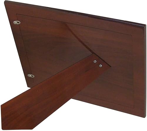 Miniatura 5 de Cunill Marco de fotos personalizado de plata esterlina, marco grabado Madison de 5 x 7, marco grabado personalizado, parte trasera de madera de caoba