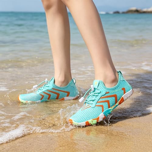 Image of SAGUARO Water Shoes for Women - Barefoot Quick-Dry Aqua Sock, Lightweight, Breathable for Swimming, Beach and Outdoor Activities Size 5.5-10.5