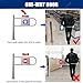 QYLTTDM Metal Swing Gate for Supermarket Entrance Security, 90° Opening Metal Barricade, Spring-Loaded Safety Swing Gate, with Post Mount, One-Way Door, for Warehouse, Industrial Use, Library, Shop