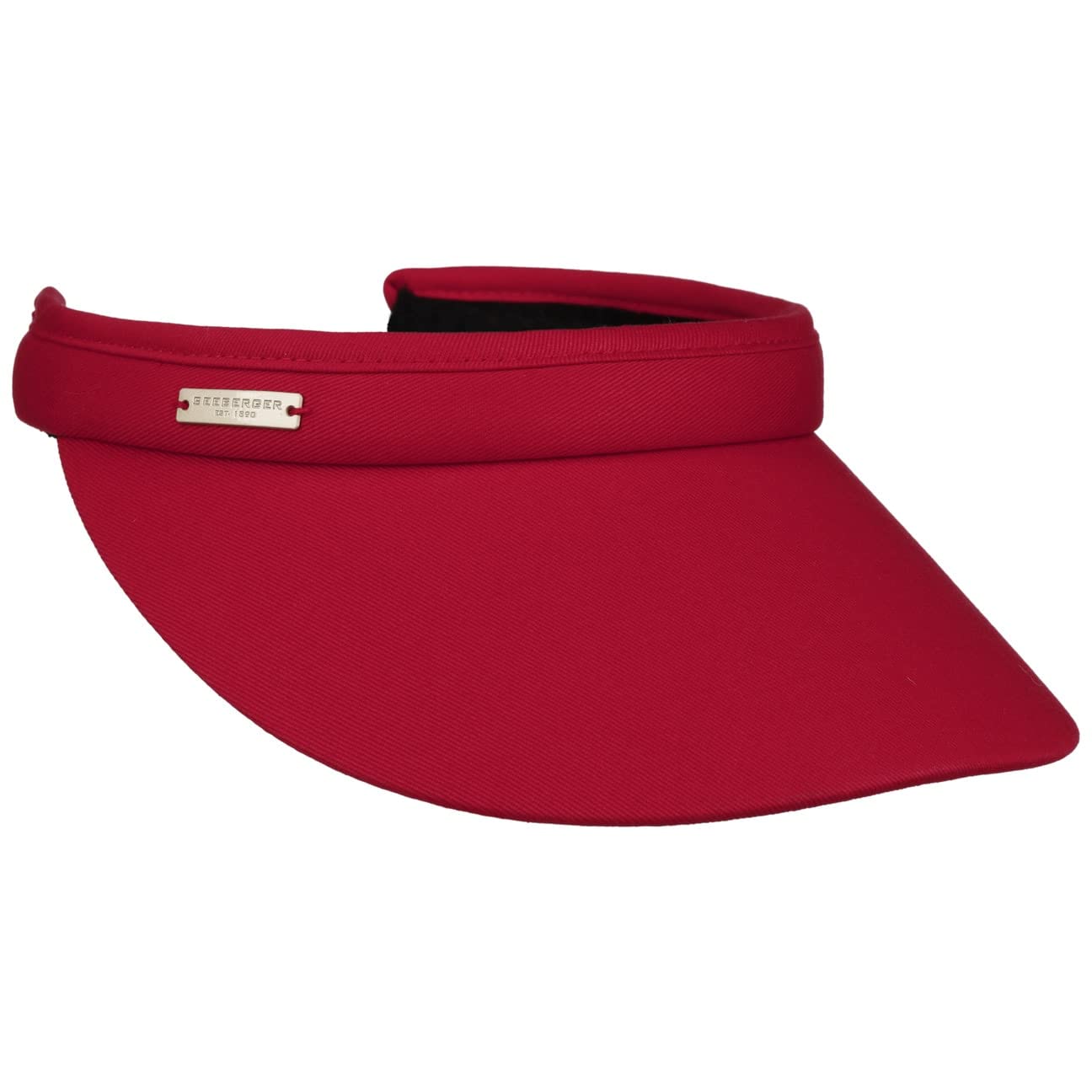 Seeberger Azalee Women’s Visor, Cotton Sun Visor, Sun Protection, beach visor - Red - One size