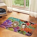 ❤ Dimensions du tapis : 40 x 60 cm (15,75 x 23,62 pouces), convient aux chiens, chats et autres animaux. Peut être utilisé pour les gamelles d'eau et de nourriture ou les distributeurs automatiques, et peut également servir de tapis spécial pour les gamelles.