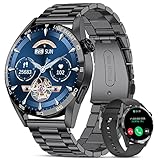 Smartwatch Herren mit Telefonfunktion,1.32 Zoll Touchscreen Armbanduhr IP67 Wasserdicht Fitness Tracker mit Schlafmonitor Pulsuhr Blutdruck,Musikkontrolle,Schrittzähler Sportuhr für Android iOS