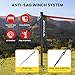 BAGAIL Outdoor Badminton Net Set with Anti-Sag Winch System - Official Size 20ft x 5ft, 4 Rackets, 3 Shuttlecocks, Durable PE Net & Carry Bag for Backyard, Beach, Family Games - Red