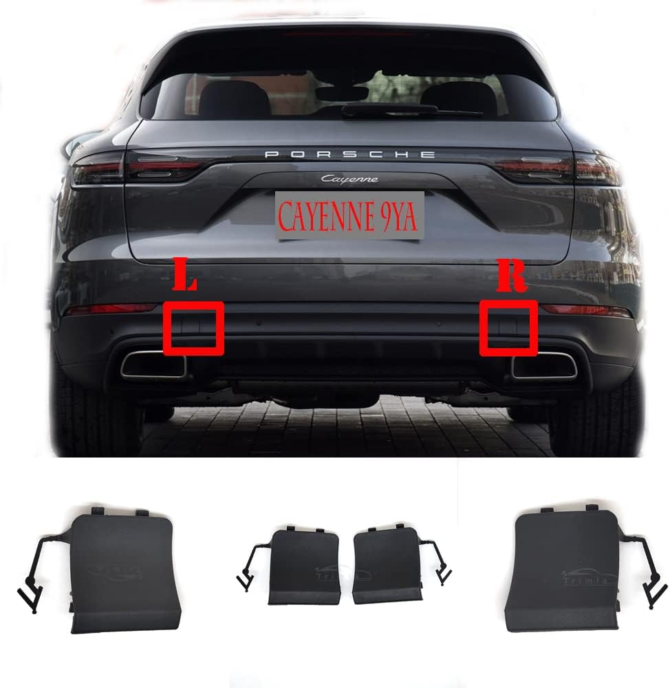 Front Tow Cover for 19-23 Porsche Cayenne 9YA 9Y0 fit Base GTS S Turbo Sport 2.9L 3.0L 3.6L 4.0L 4.2L 4.8L 2019 2020 2021 2022 2023 Bumper Hook Eye Cap Pair