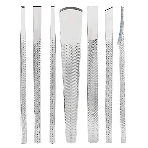 Cuchillo de Pedicura, 7pcs de Acero Inoxidable Piel de Acero Muerto Callos Remover Terratero de Adornos de Adornos