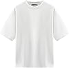 Men's Short Sleeve T-Shirt, 7.7 oz, Solid, Thick, Non-See-through, Summer Clothing, Round Neck, 55% Cotton