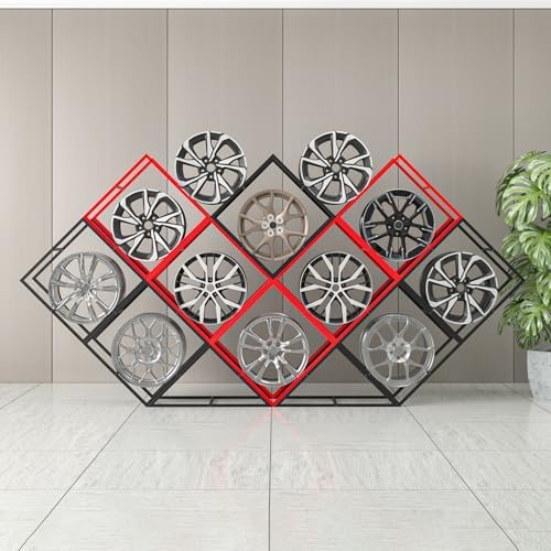 Wall Mounted Rim Display Rack GLETSF Tire Display Stand,Large Tyre Rim Display Rack Stackable ...