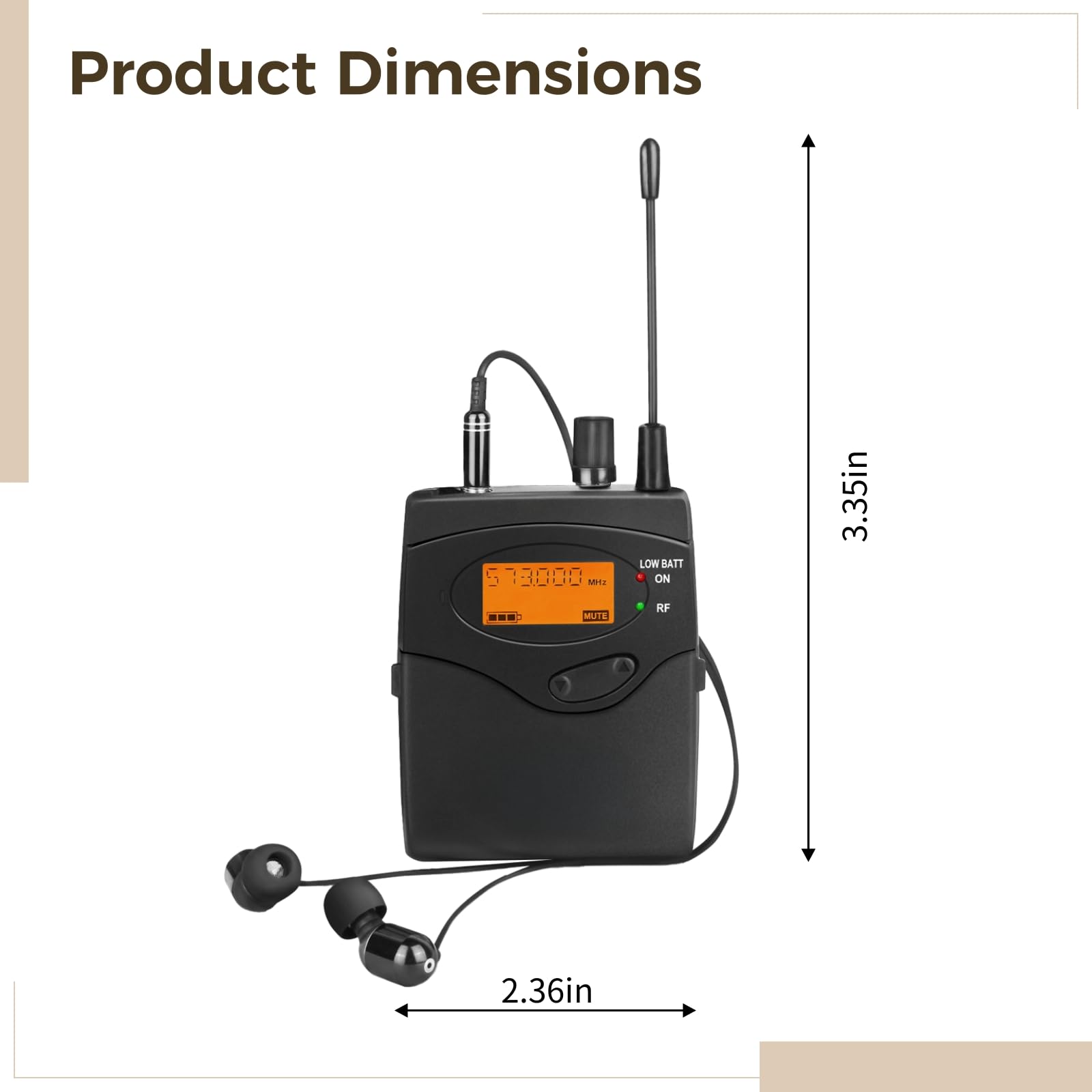 Kabelloses Bühnen-Ohr-Monitorsystem, Dual-K-UHF-In-Ear-Monitore für Musiker und Sänger, tragbares Setup für Live-Auftritte, Proben und Studios