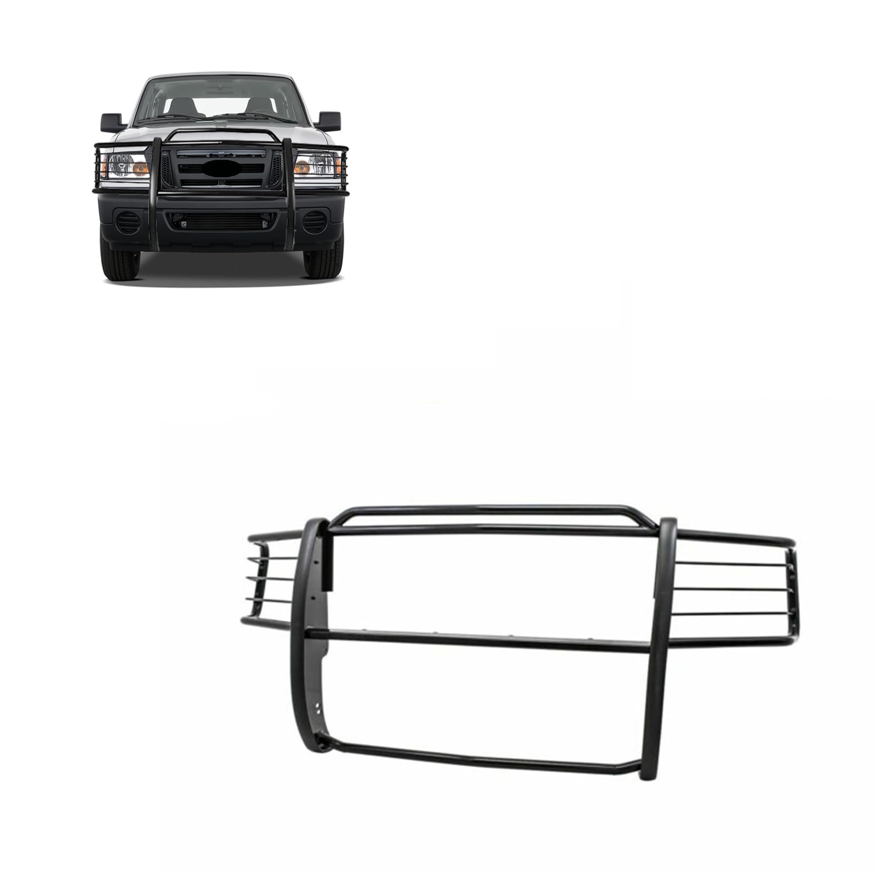 Amazon.com: Black Horse Grille brush Bumper Guard Modular Black