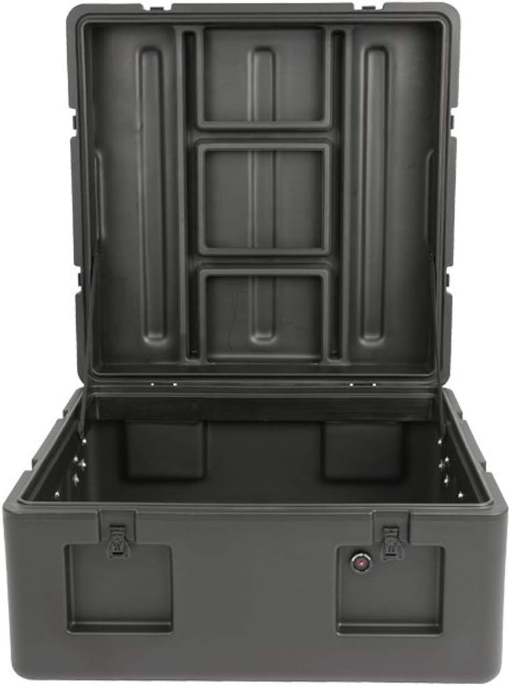 SKB Cases 3R2727-13B-E R-Series 2727-13 Waterproof Utility Case; LLDPE Polyethylene; Pressure Relief/Breather Valves; Resistant to Impact Damage