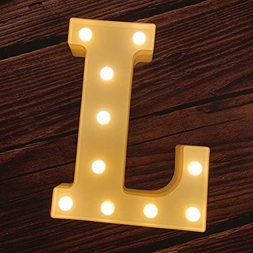 Image of DesiDiya LED Marquee Alphabet Letters Light Sign for Decoratrion Decor Walls Hanging Birthday Party Light (Letter-L)