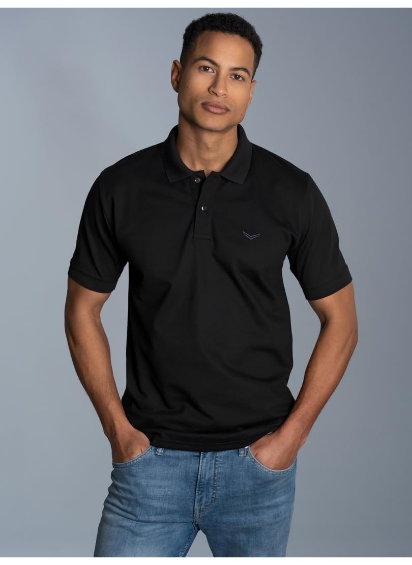 Trigema Polo da Uomo, Nero, 3XL