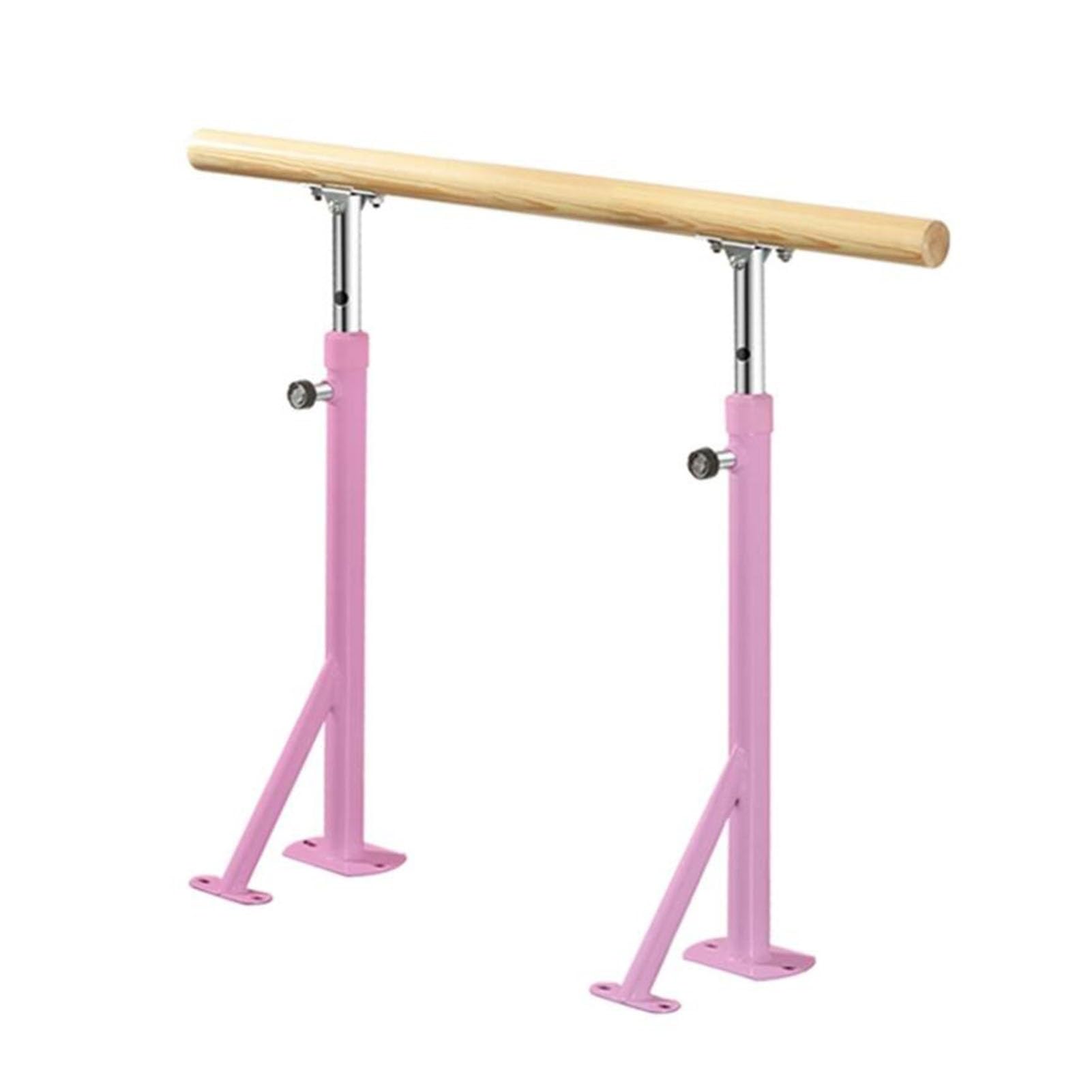 ZHANGshouf Ballet Barre Freestanding, Ballet Barre Portable Adjustable 80-115cm Dance Stretching Barre Multicolor Multiple Sizes(Pink,100cm)