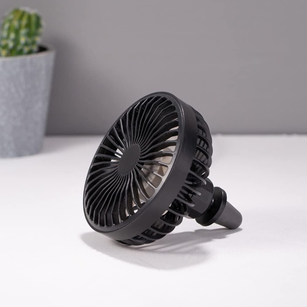 Ventilateur de voiture USB silencieux Riloer noir 3 vitesses de ventilation