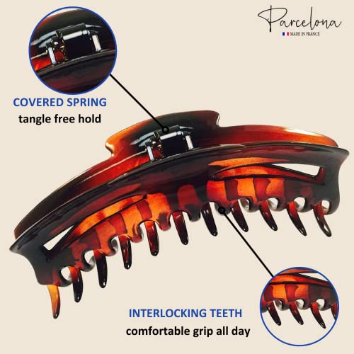 Parcelona French Bend Tortoiseshell Claw Clip 6 inch — view 3