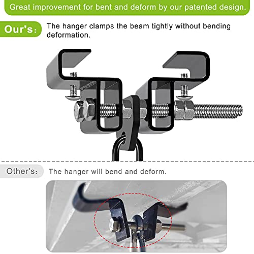 image for BeneLabel Heavy Duty Punching Bag Hanger for Beam with Spring and Cara