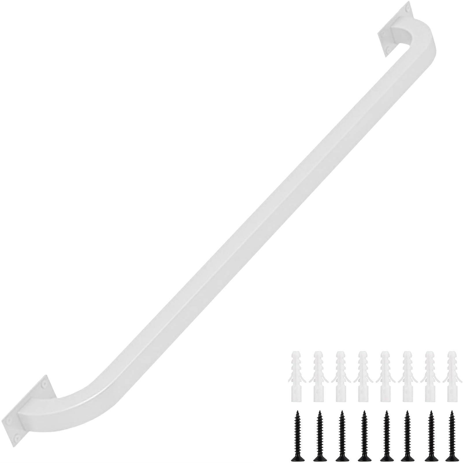 Pasamanos para escaleras - Kit Completo 30 cm-600 cm, pasamanos de Escalera de Hierro Forjado de Metal Pasamanos de Pared para escaleras Interiores y Exteriores Blanco (Size : 80cm)