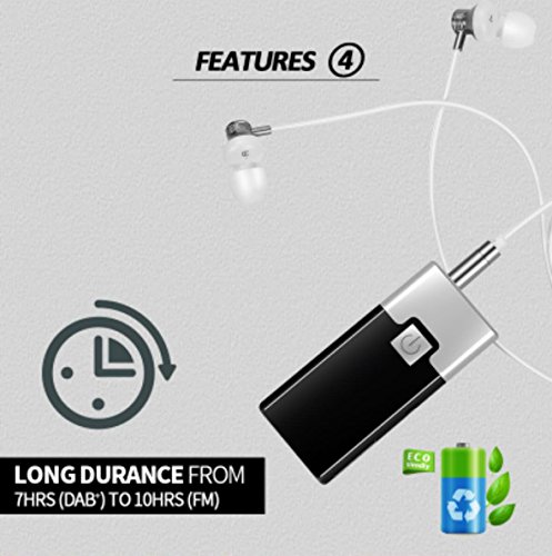 NUZAMAS Portátil personal DAB/DAB + Radio digital y FM, auriculares compactos de bolsillo pequeños incluidos - imagen 4