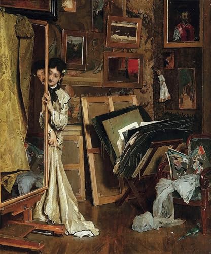 Affiche de Arts la Psyché d'Alfred Emile Stevens Toile Salon 60x90cm