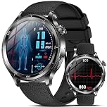 2026 Smart Watch for Men with ECG&Blood Pressure/Sleep/Apnea Monitor,1.43"AMOLED Fitness Tracker with Bluetooth Calls/SOS Button, 24/7 Heart Rate/SpO2/Body Temperature,Waterproof Watch for Android iOS