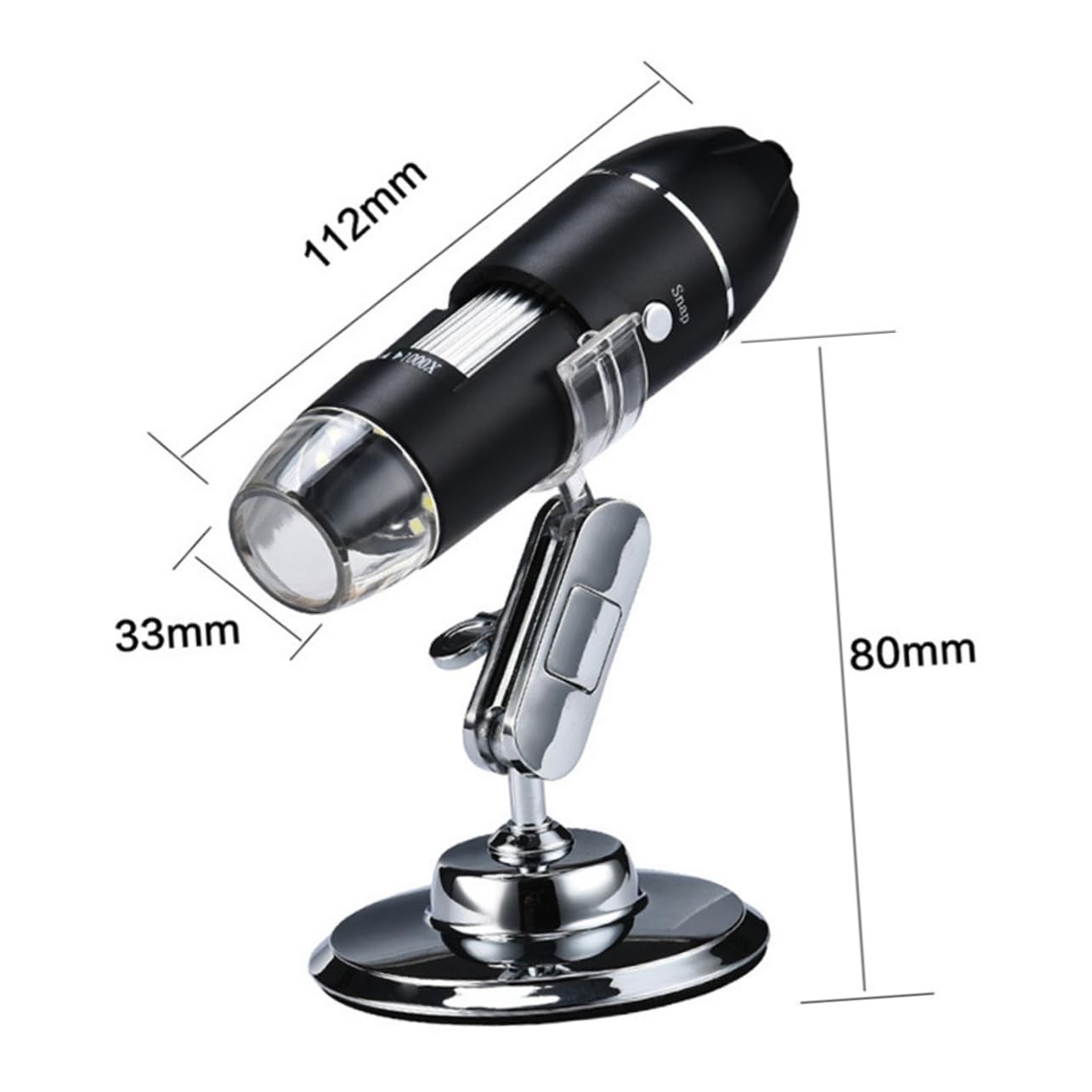 HOMSFOU Digitale Lupe mit USB-anschluss Led-Beleuchtung Flexibler Arm für Reparatur Inspektion Elektronik Labor und Sammlerstücke Vergrößerungsglas für Schmuck Jade und Antiquitäten