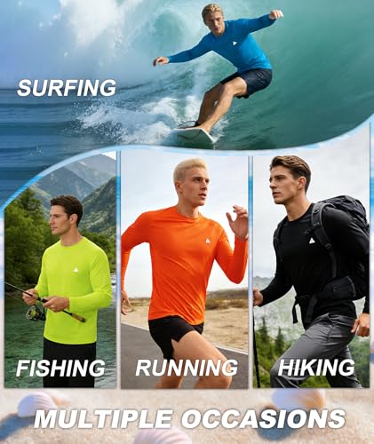 ZITY Mens UPF 50+ Sun Protection Shirts Long Sleeve Lightweight Rash Guard - image 6