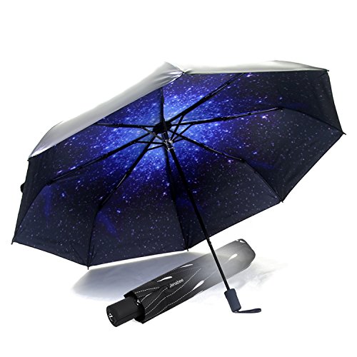 Jenabee Sky Star Black Vinyl UV Protective Canopy Parasol UPF 40+ Sun Block Umbrella Summer Shady Sun Umbrella