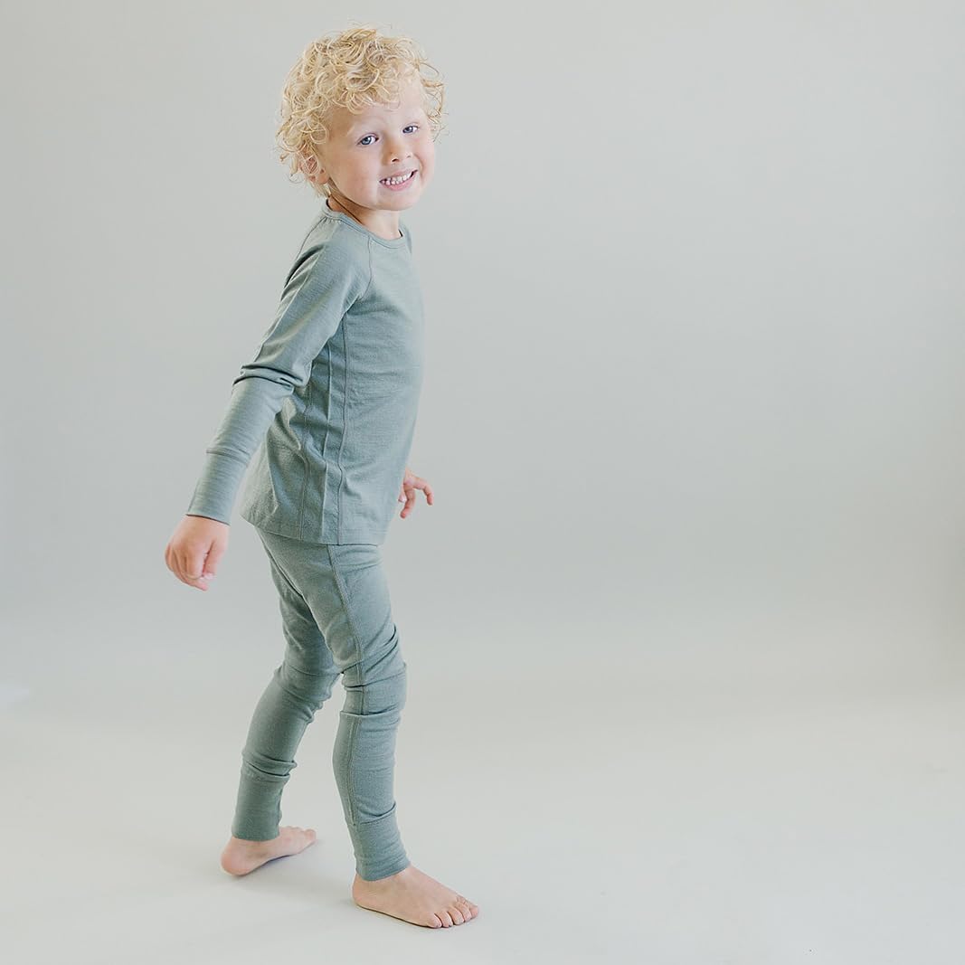 Woolino Merino Wool Base Layer for Kids - Super Soft Kids Leggings - All Natural Base Layer Bottoms - Image 2