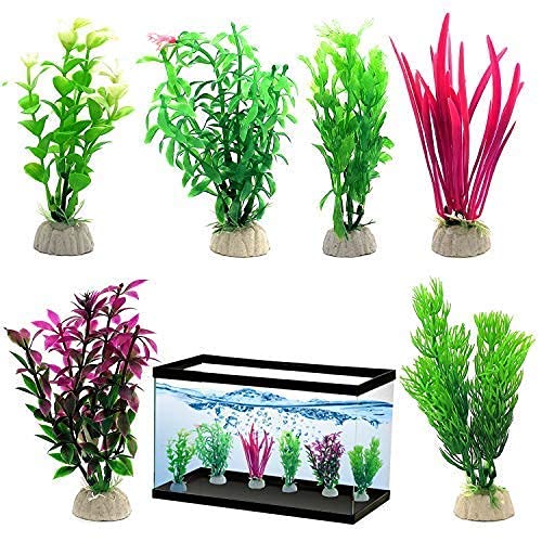 Kapoor Pets Aquarium Artificial/Plastic Plant 6 in 1 for Decoration - 9 cm Height (4 INCH Plant SMAL (B096MKRLC1) Amazon Price History, Amazon Price Tracker