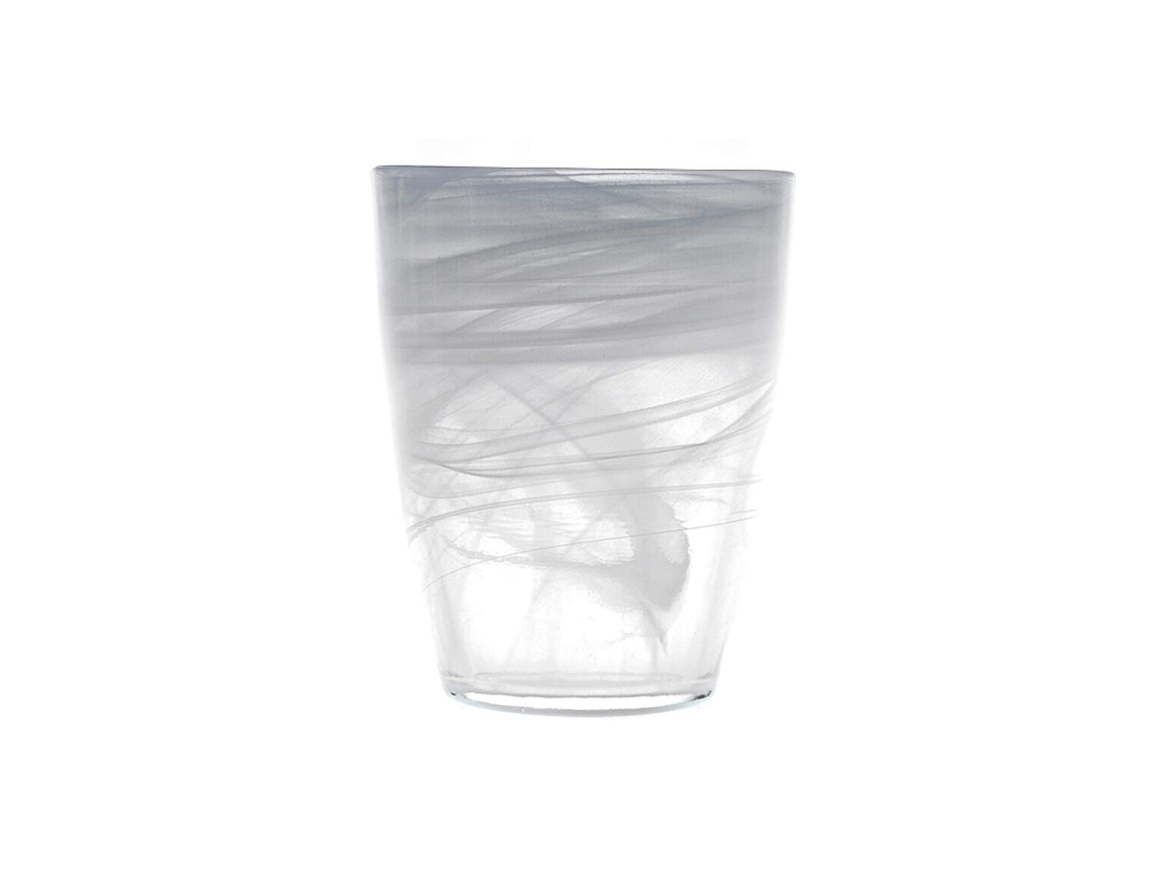 H&H Alabastro Set 9 Bicchieri, Vetro 230 ml, Multicolore, 9x9x11 cm, 9 Unità