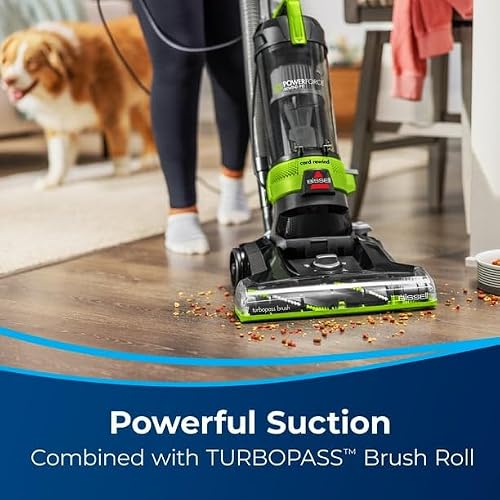 FYNORI Powerforce Helix Turbo Rewind Pet Upright Vacuum 3333, Extra-Wide Cleaning Path, Automatic Cord Rewind, Powerful Pet Hair Pickup