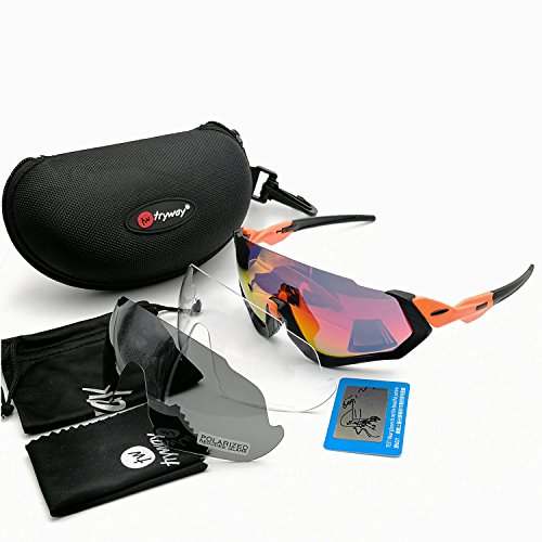 Chaqueta de vuelo Ciclismo Gafas de sol 3LS ciclismo Gafas de sol bicicleta deporte Road MTB Eyewear TR90 polarizadas gafas (T5) Cover
